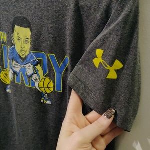 Steph Curry Under Armour Basketball Shirt Sz YLG